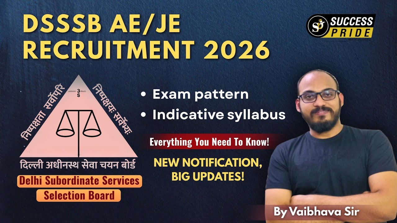 DSSSB AE/JE Civil Exam Syllabus | DSSSB Exam Pattern By Vaibhava Sir