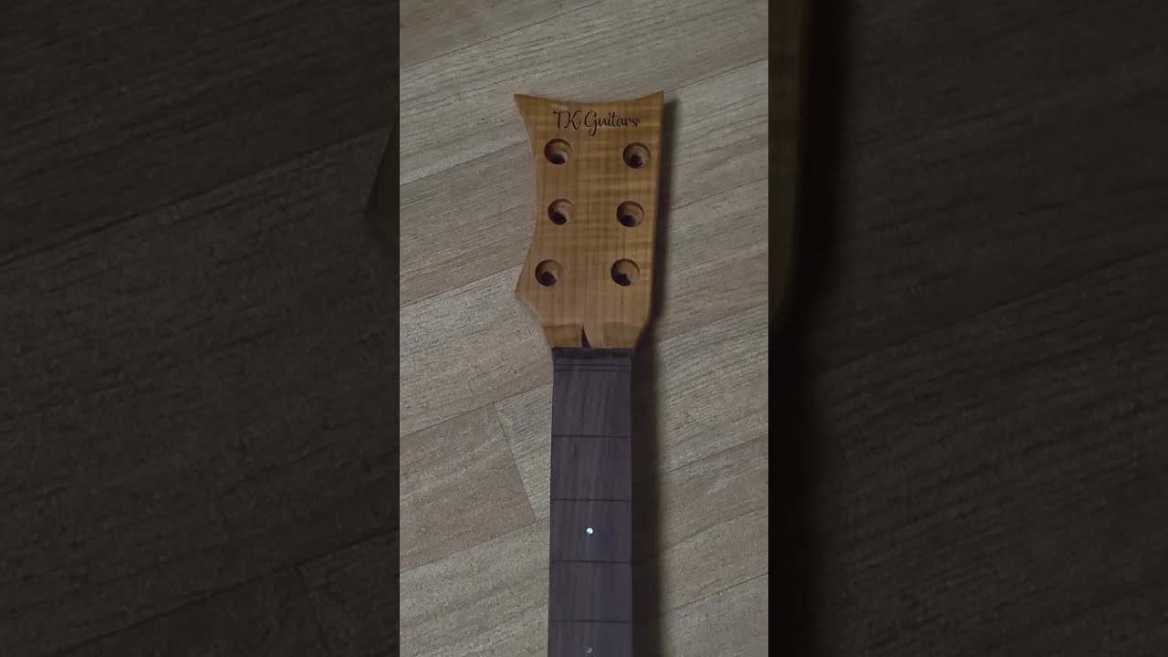 Making an electric guitar neck from scratch #customguitar #bespoke #electricguitar 