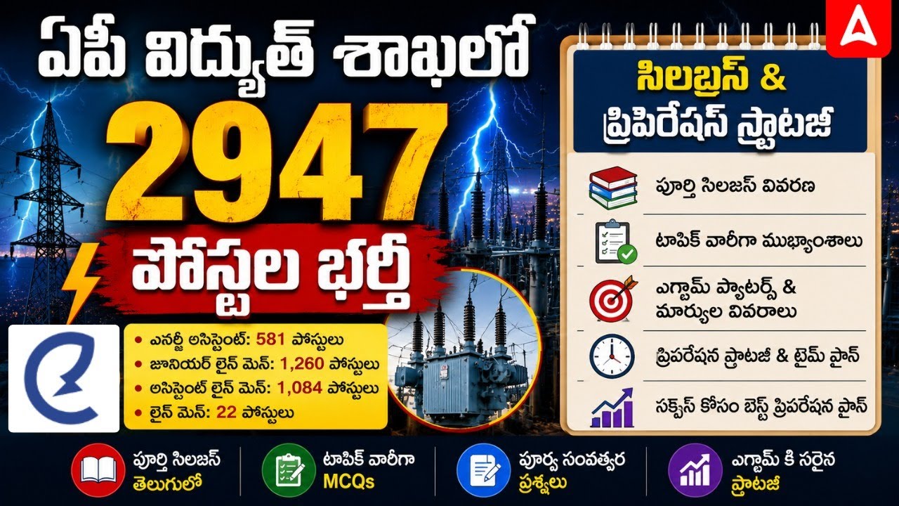APEPDCL Recruitment 2026 | 2947 Posts  | JLM & Energy Assistant Syllabus & Preparation Strategy