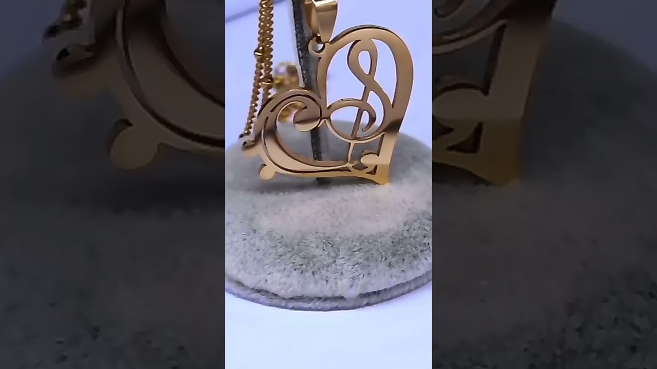 Treble & Bass Clef Heart Necklace - Artisticpod #shorts