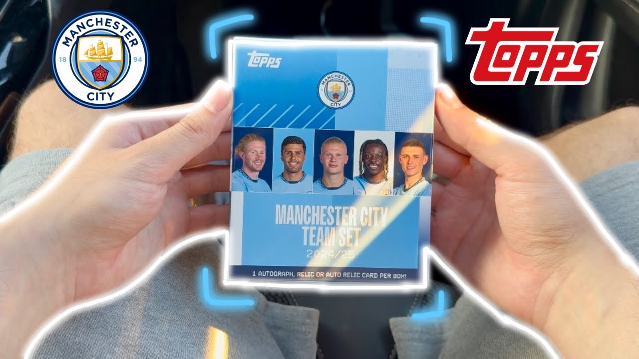 Topps Man City Team Set 2024/25 ASMR Opening! #new #asmr #collectibles #mancity #topps #unboxing