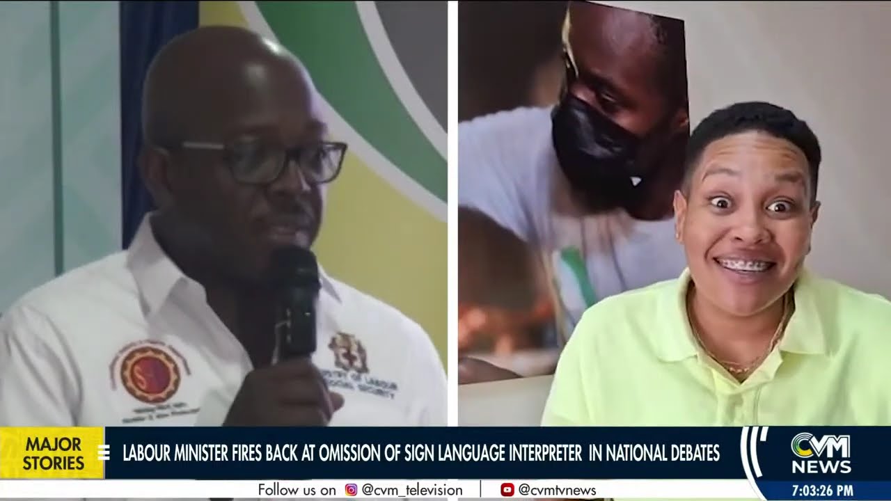 Labour Minsiter Fires Back At Omission of Sign Language Interpreter in Debate  | @CVMTVNews