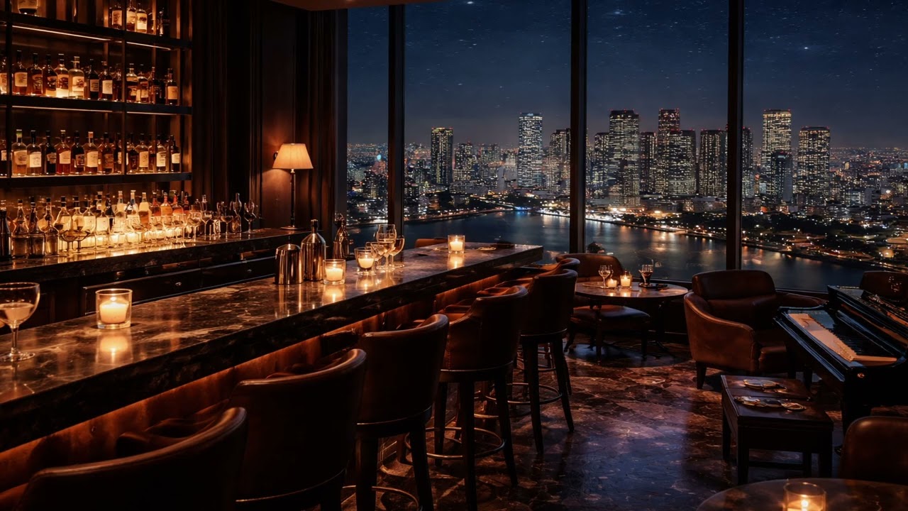 静かな夜のジャズバー | 夜景と過ごすリラックスタイム　Quiet Night Jazz Bar | Relaxing Music with City Lights