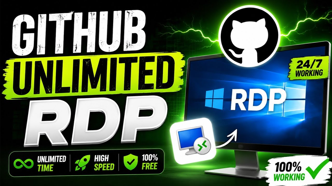 Unlimited Free RDP Using GitHub 😎 | Step by Step Tutorial