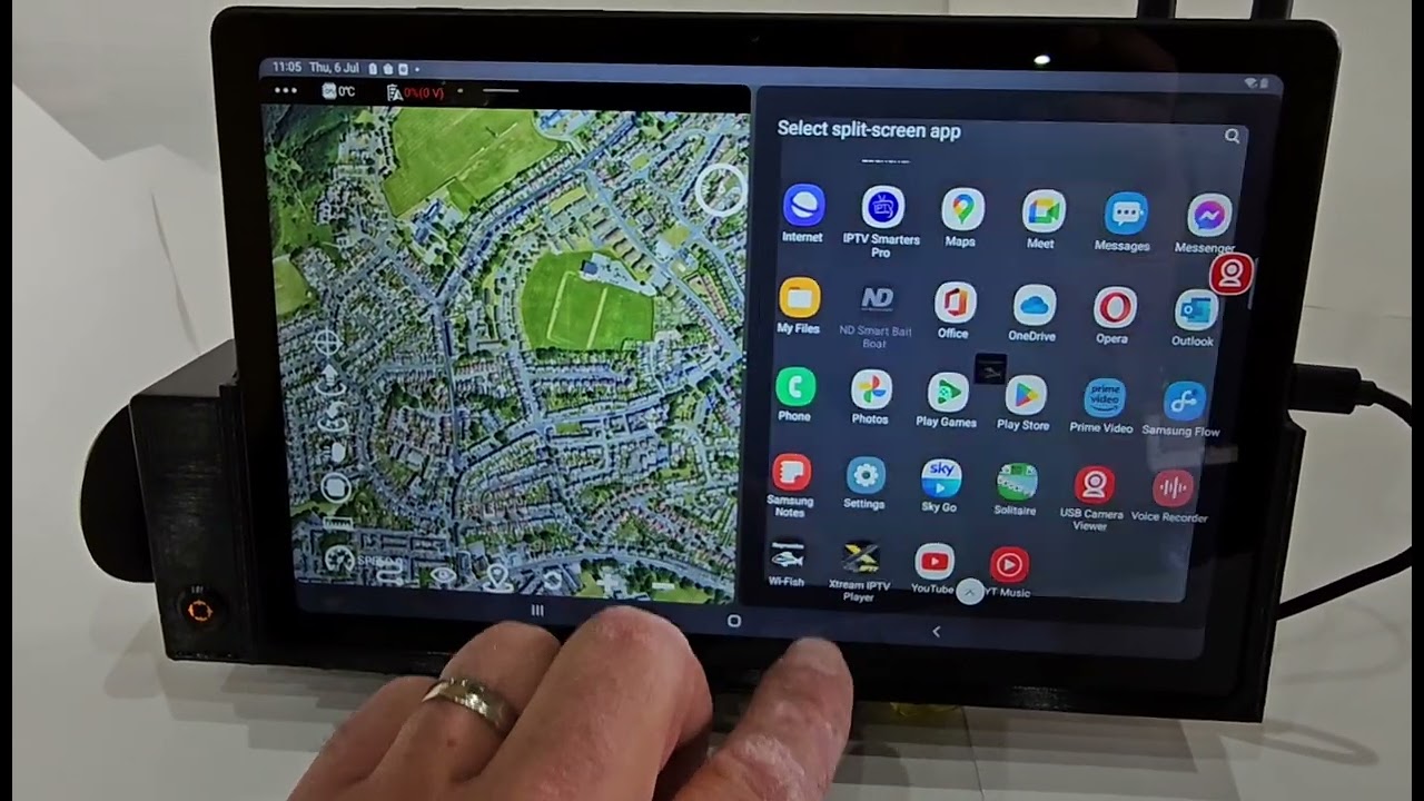 Tablet tips and tricks for split screening and live winch camera video