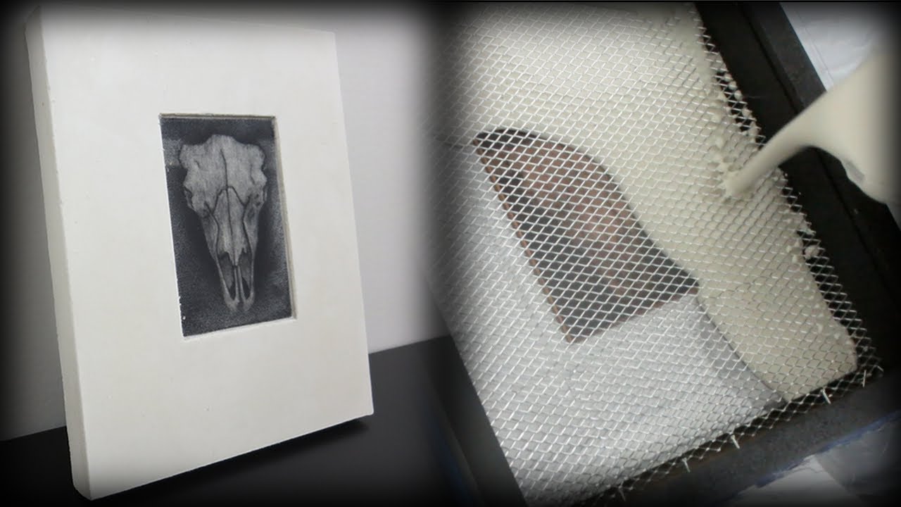 Printmaking using Plaster of Paris -- No press or paper required!