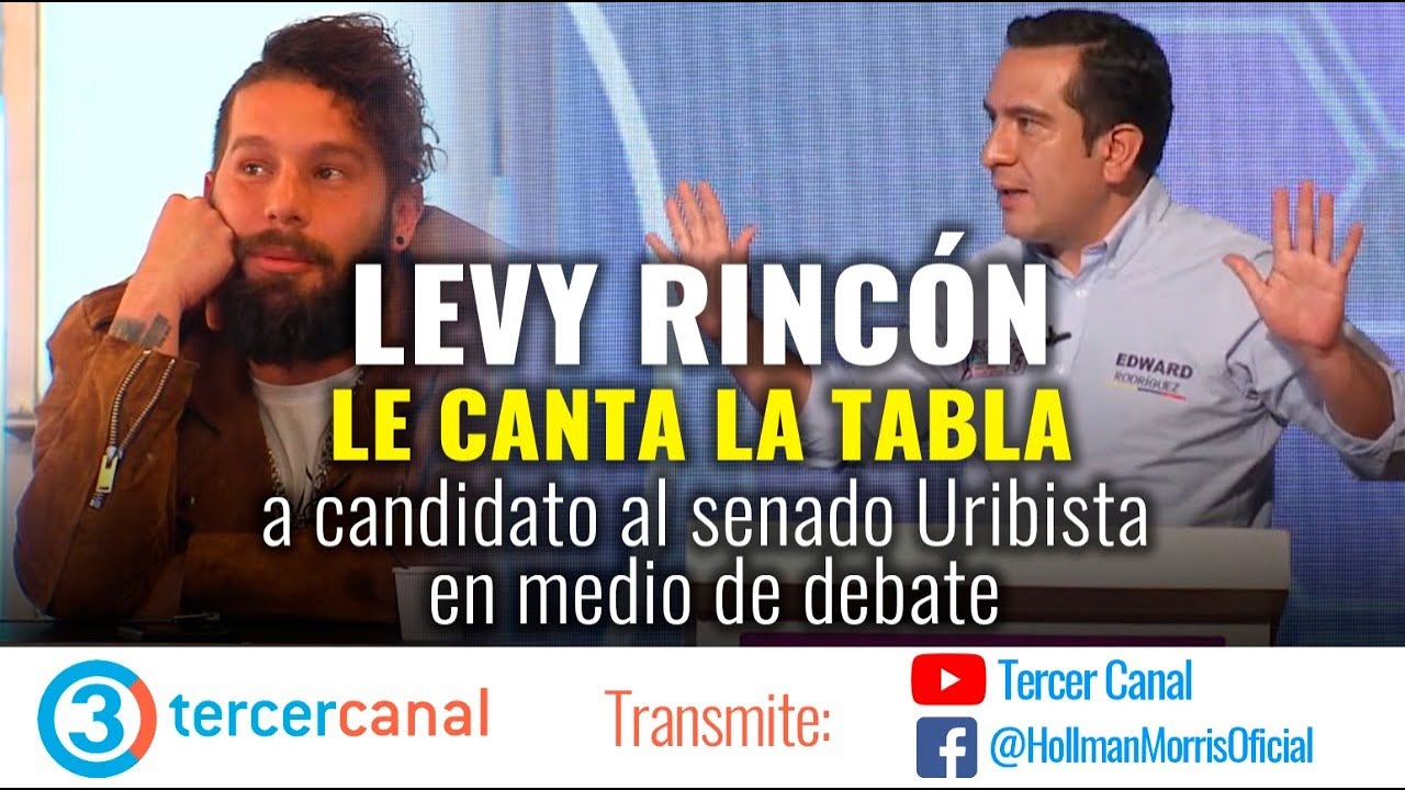 Levy Rincón le canta la tabla a candidato al senado Uribista en medio de debate | Tercer Canal