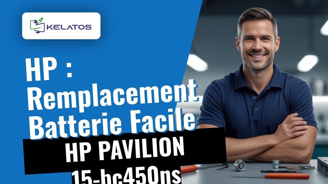 Ordinateur portable HP PAVILION 15-bc450ns batterie défectueuse, remplacement batterie 🔋
