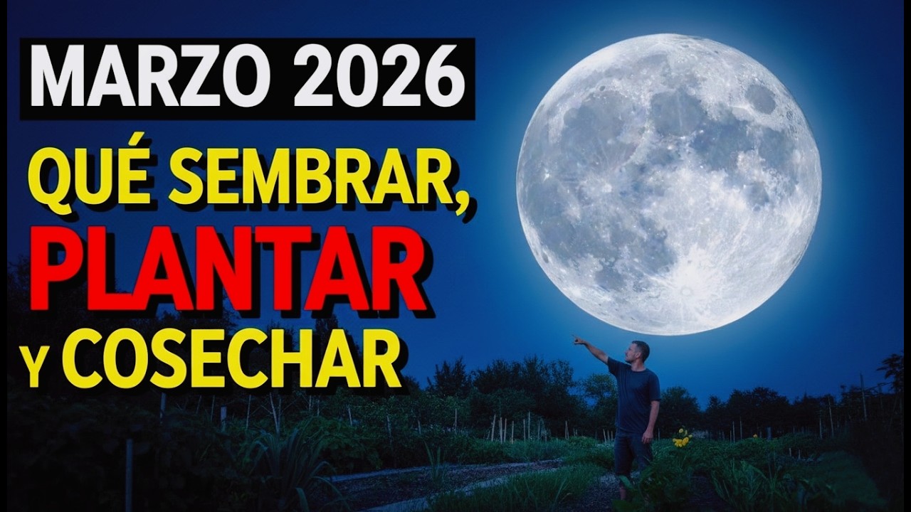 👉 CALENDARIO LUNAR MARZO 2026 🌙 | Qué Sembrar, plantar y Cosechar