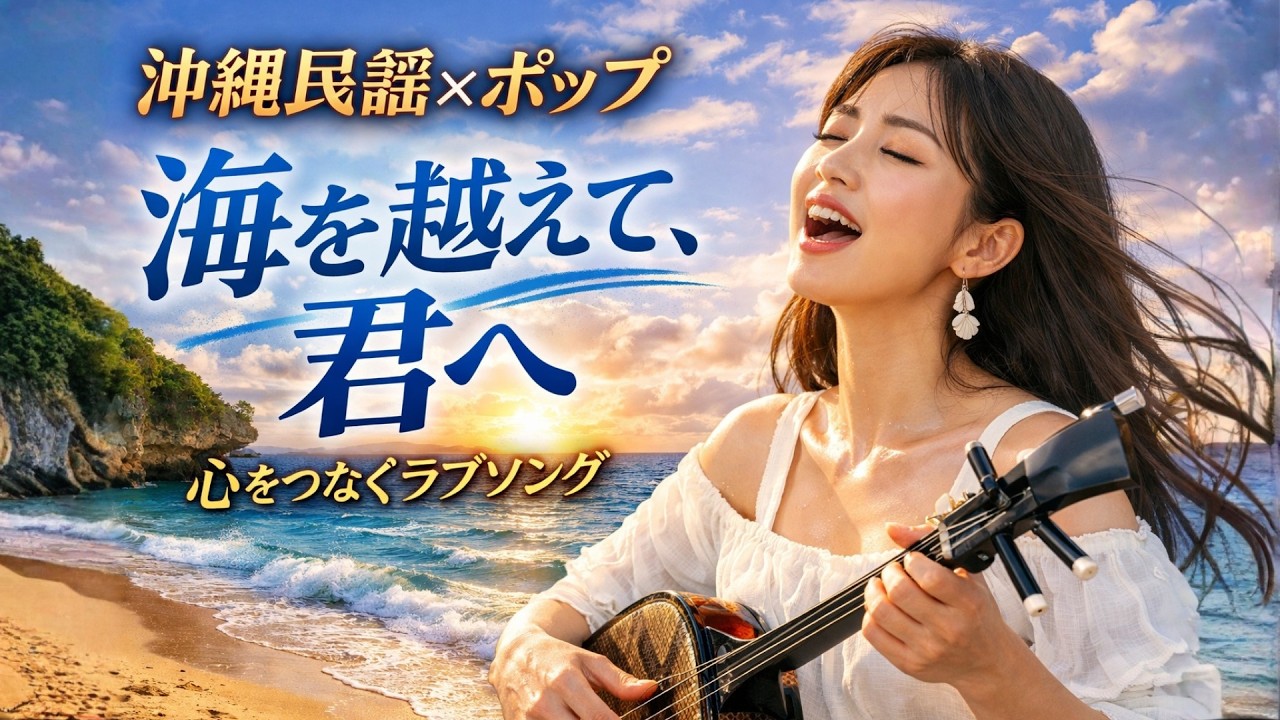沖縄民謡ポップ｜三線が響く女性ボーカル曲「海を越えて、君へ」Official MV
