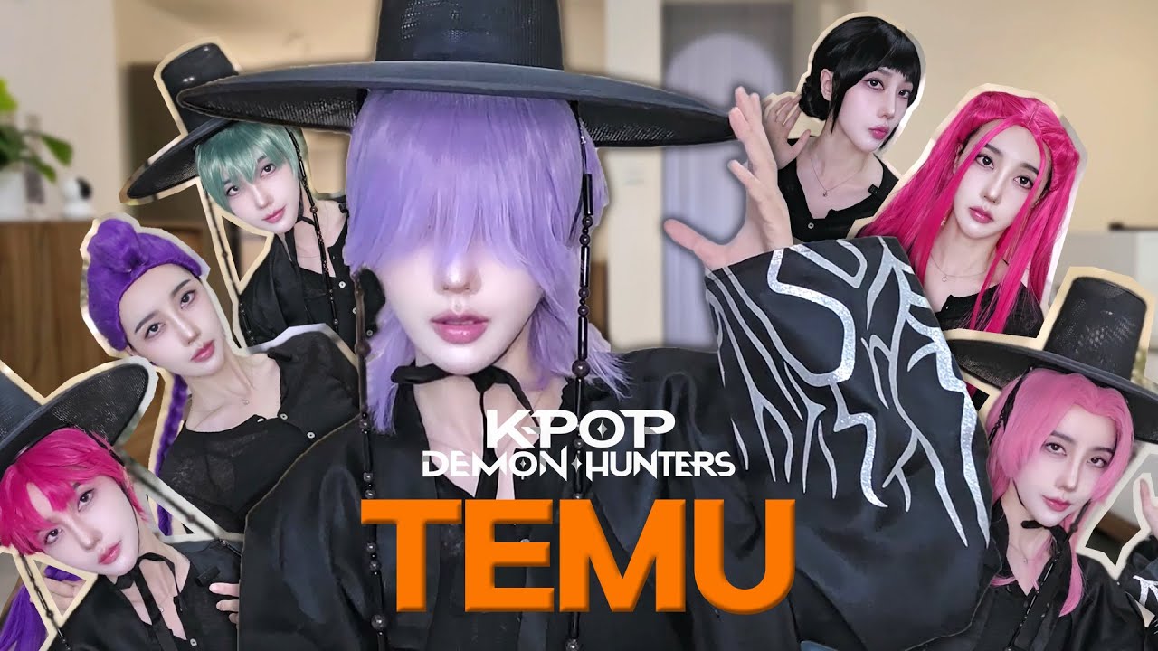 KPop Demon Hunters Halloween Cosplay Haul｜SHOCKING Temu Outfit & Wig Styling