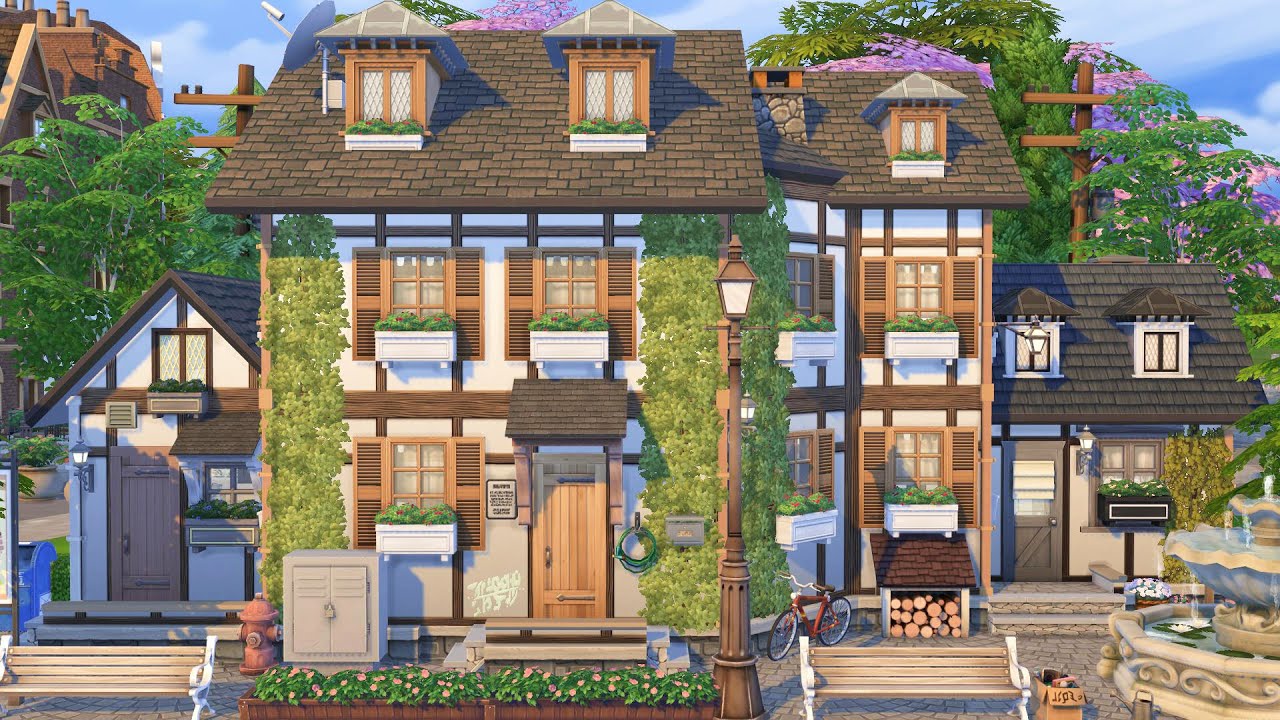 German Half Timbered House 🏠 The Sims 4 Speed Build