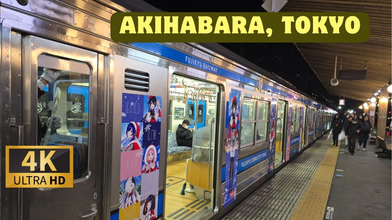 Walk on the quiet streets of Akihabara Tokyo 4K