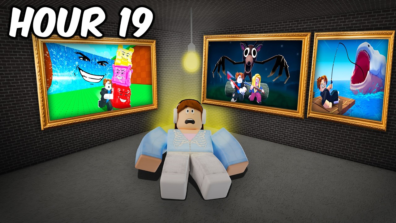 I Spent 24 Hours in Popular ROBLOX Games