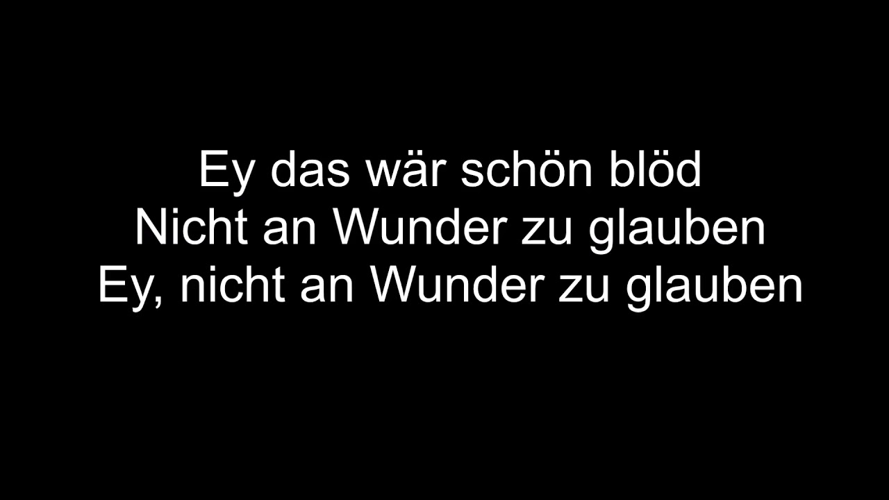 Wincent Weiss- An Wunder | Lyrics