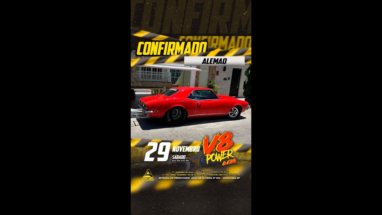 🔥Arrancada AO VIVO | V8 POWER E CIA - ARENA CARNELÓS 29/11/25