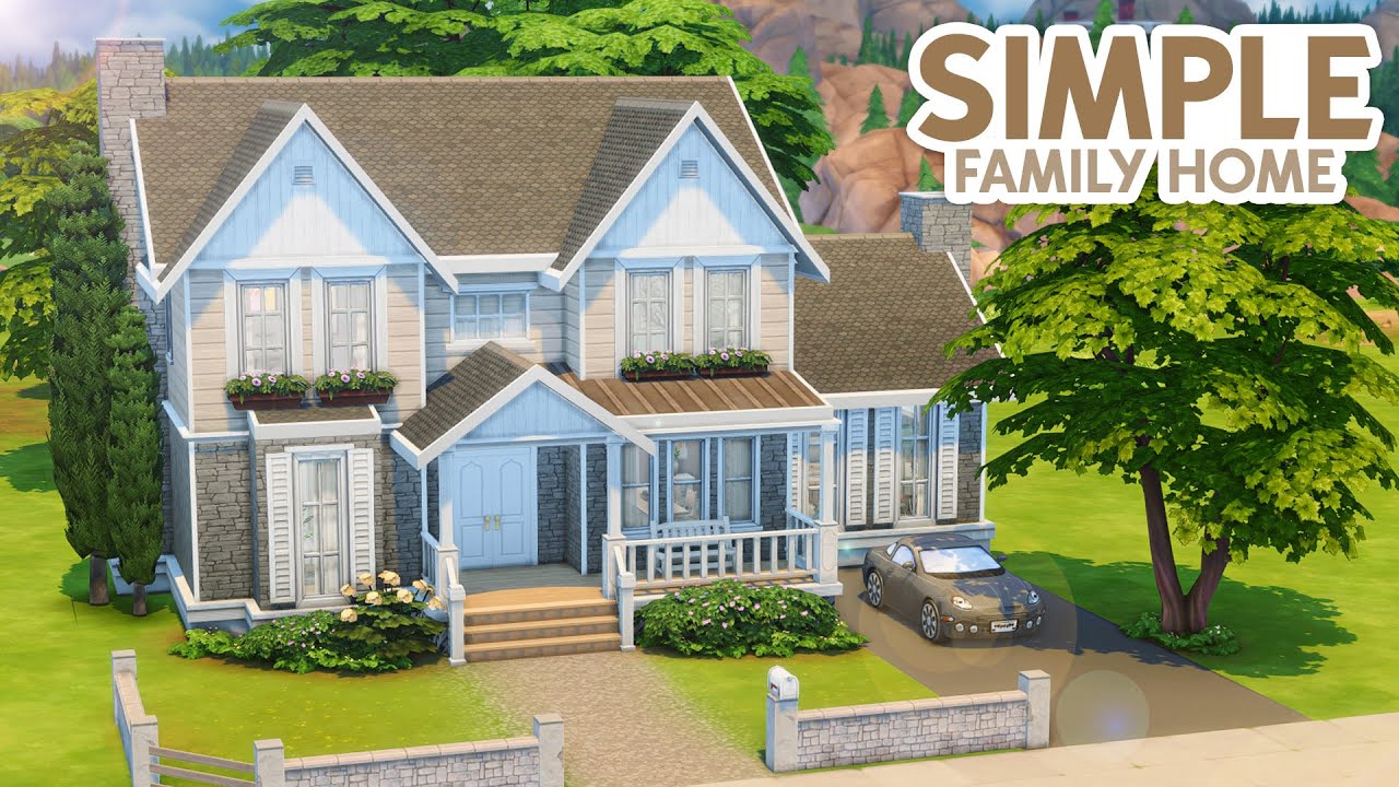 Simple Base Game Family Home // The Sims 4 Speed Build