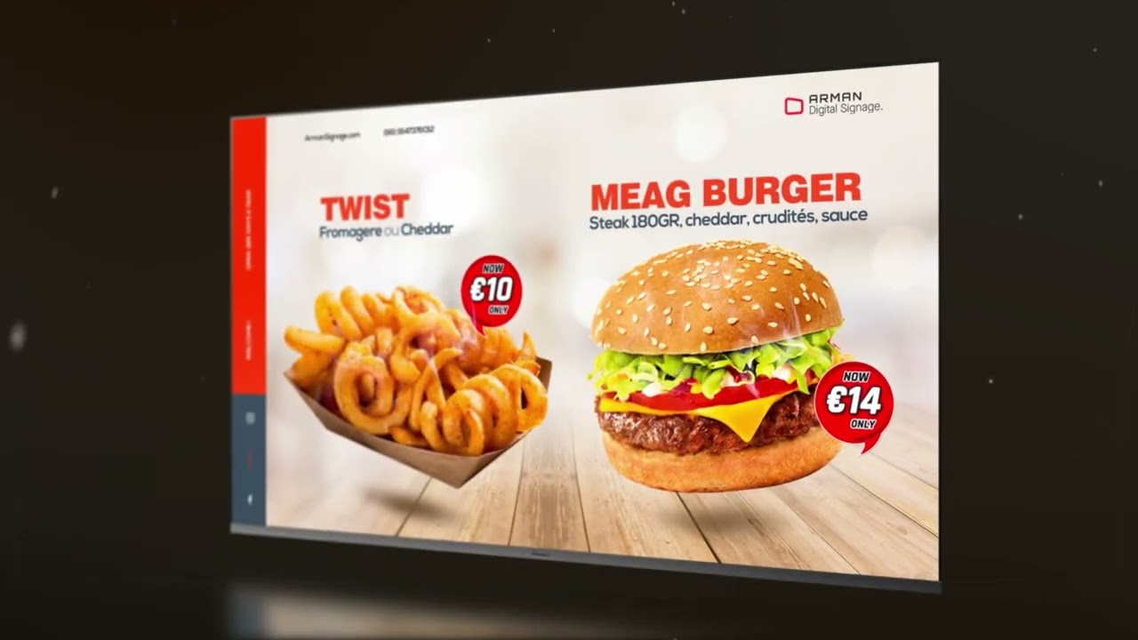 Modern & Clean Digital Menu Board