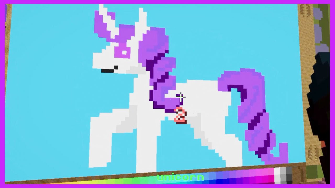 Pixel Painters / Unicorn / My Little Pony Rarity / Cybernova / Minecraft
