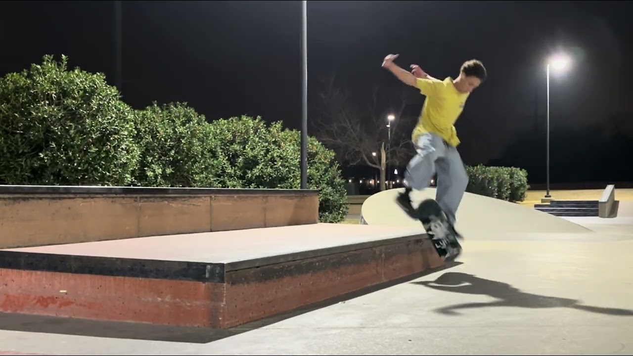 I learned kickflip back 50-50!