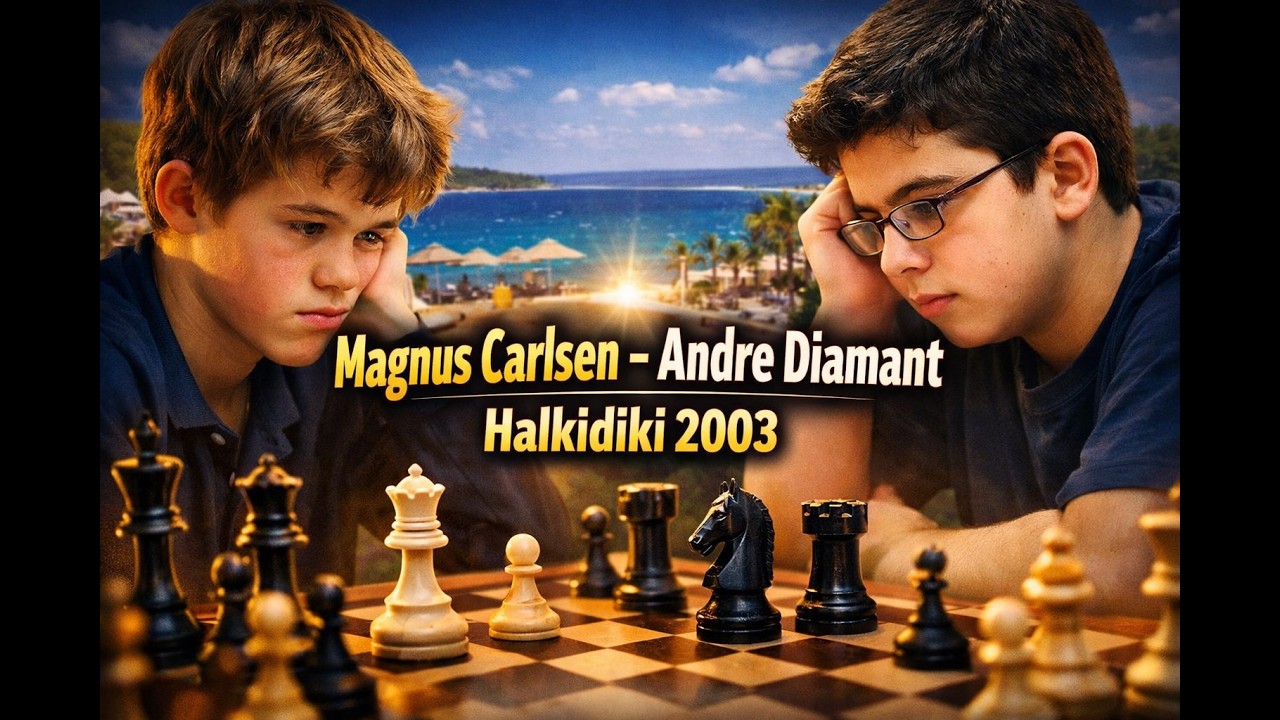 MAGNUS CARLSEN vs ANDRE DIAMANT | Early clash of giants ♟️🔥 #chess #magnuscarlsen #chessmaster