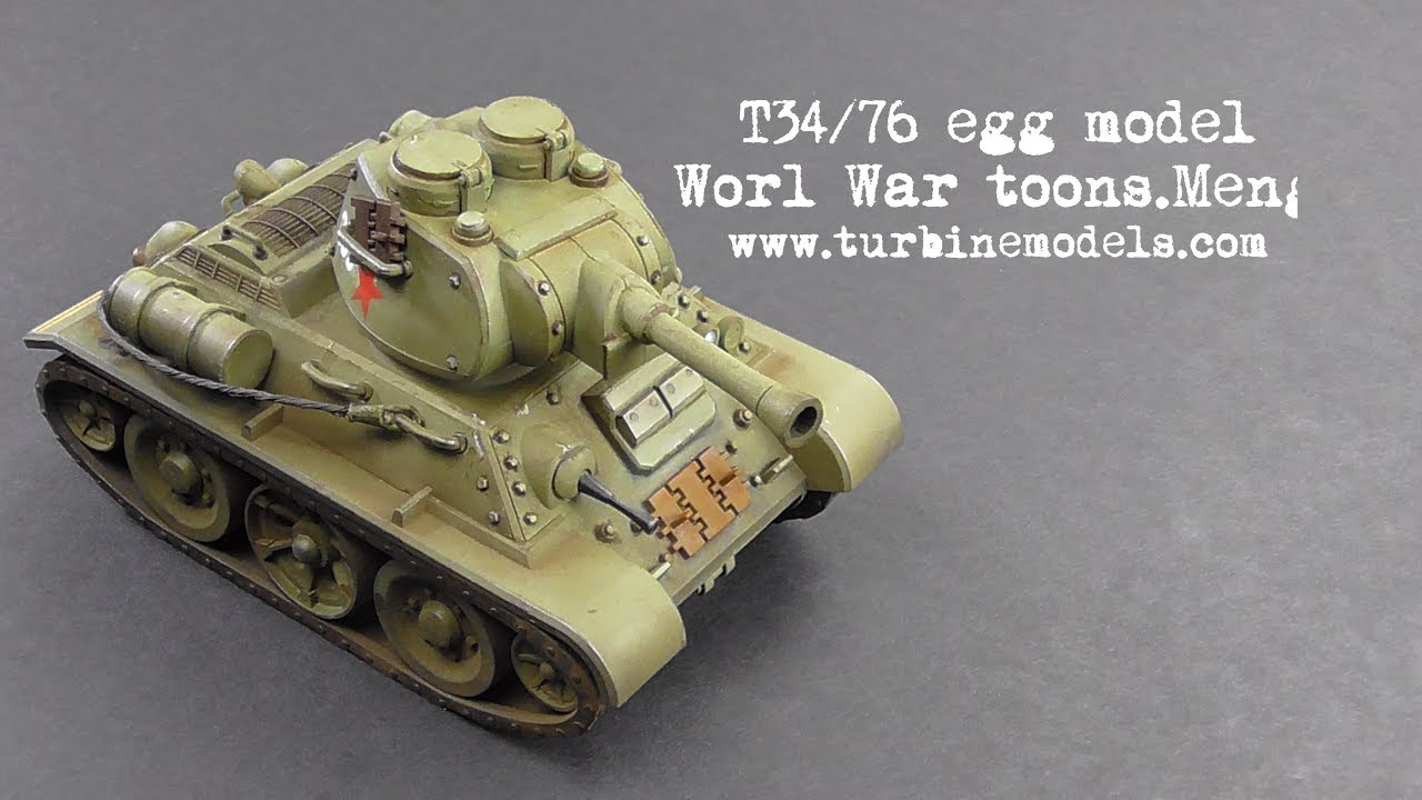 T34/76 WorldWar toons Meng (egg model).Painting & weathering