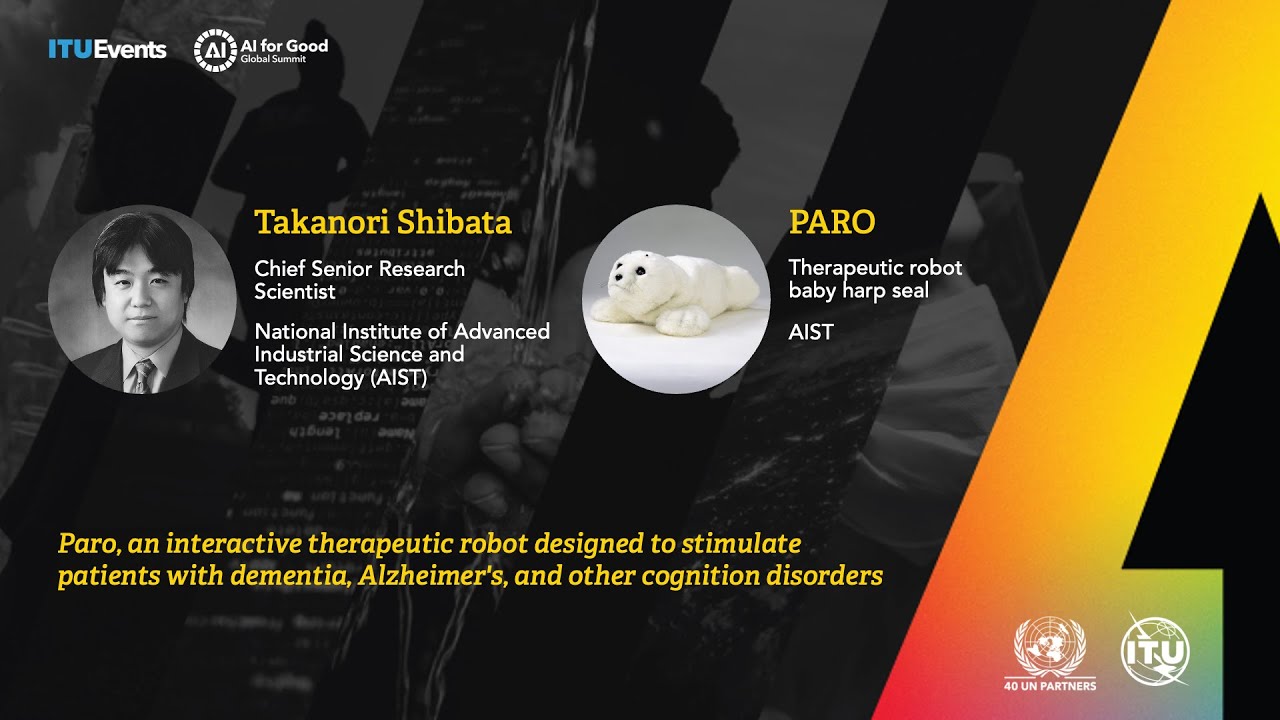 Paro, interactive therapeutic robot that stimulates patients with dementia, & Alzheimer's
