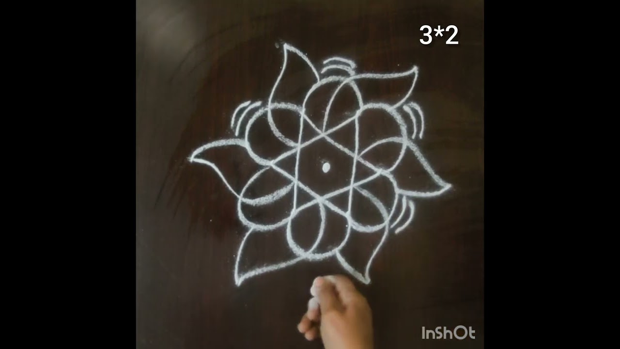 🙏🙏3*2 ಚುಕ್ಕಿ ರಂಗೋಲಿ ಡಿಸೈನ್ 👌👌3*2 dot rangoli designs 👍👍