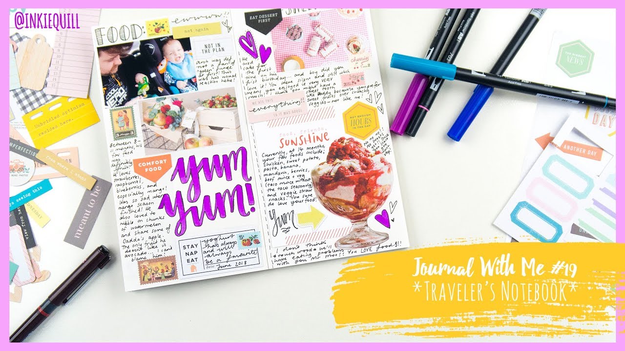 Journal With Me #19 *TRAVELER'S NOTEBOOK - June Citrus Twist* + + + INKIE QUILL