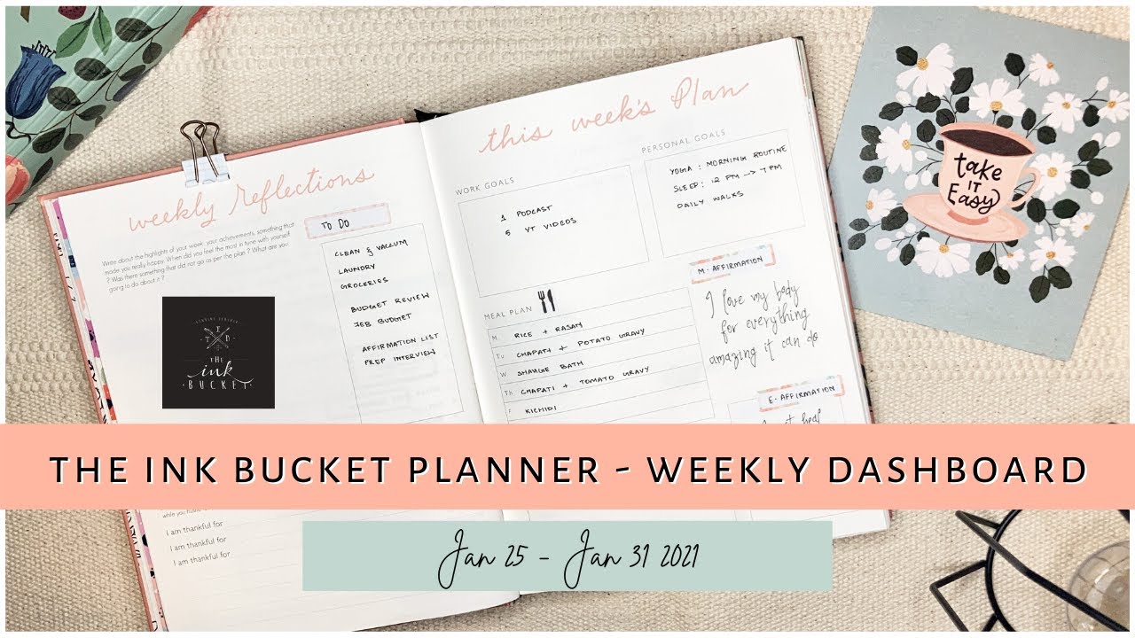 Weekly Overview Setup - The Ink Bucket Planner 2021 | Sanjana Raj