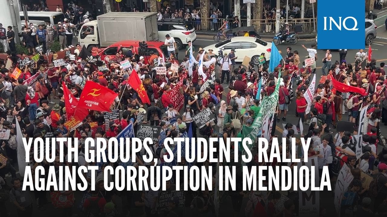 Youth groups, students rally against corruption in Mendiola