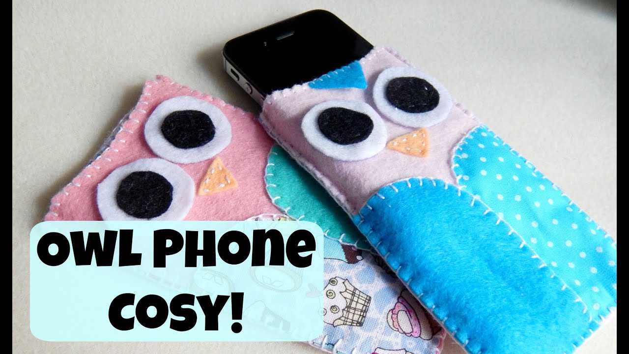 DIY Felt Owl Phone Cosy! Hand Sewing How To ¦ The Corner of Craft