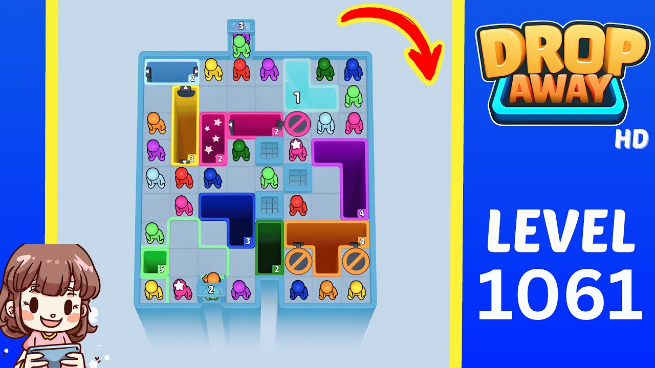 Drop Away Level 1061 Solution Walkthrough