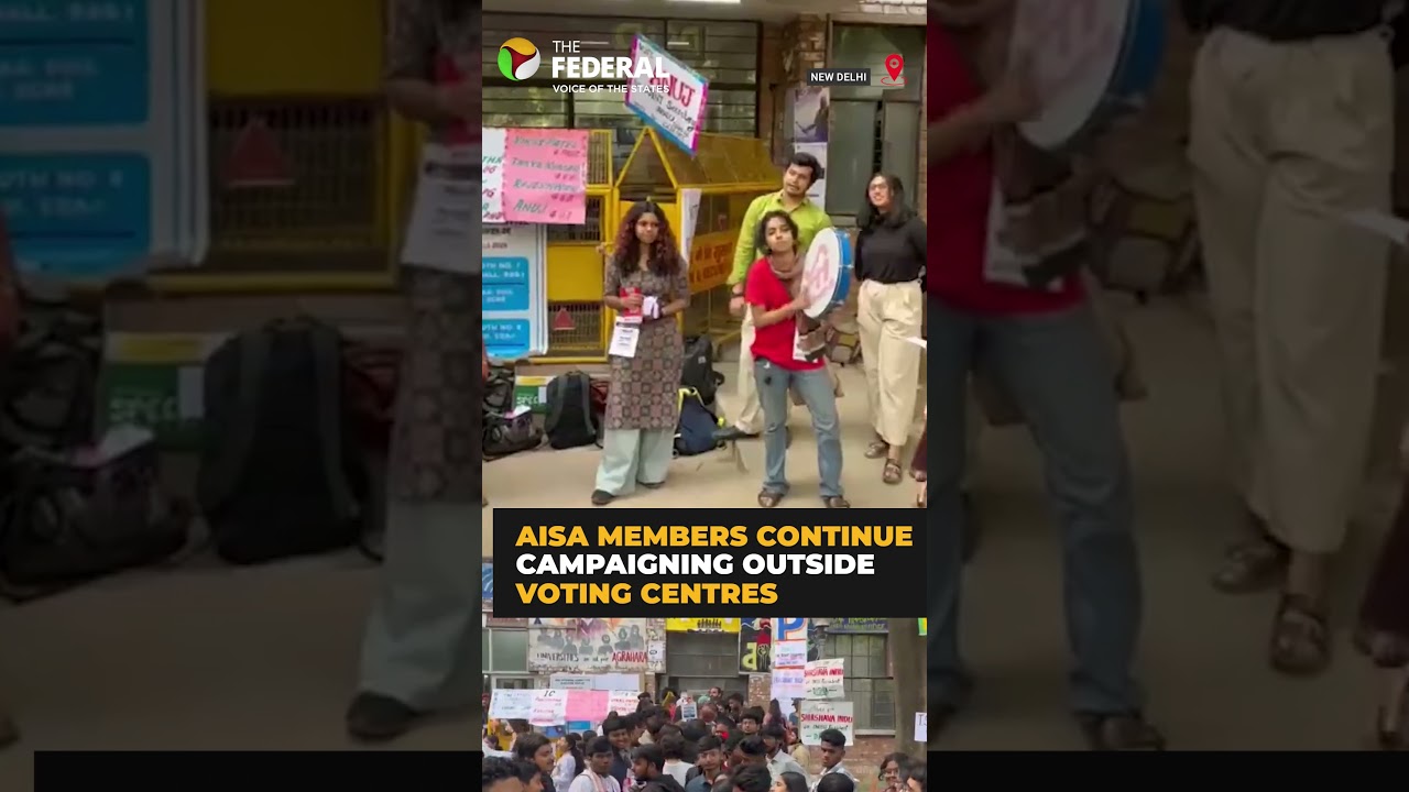 JNUSU elections: Students queue up to vote as AISA continues campaigning