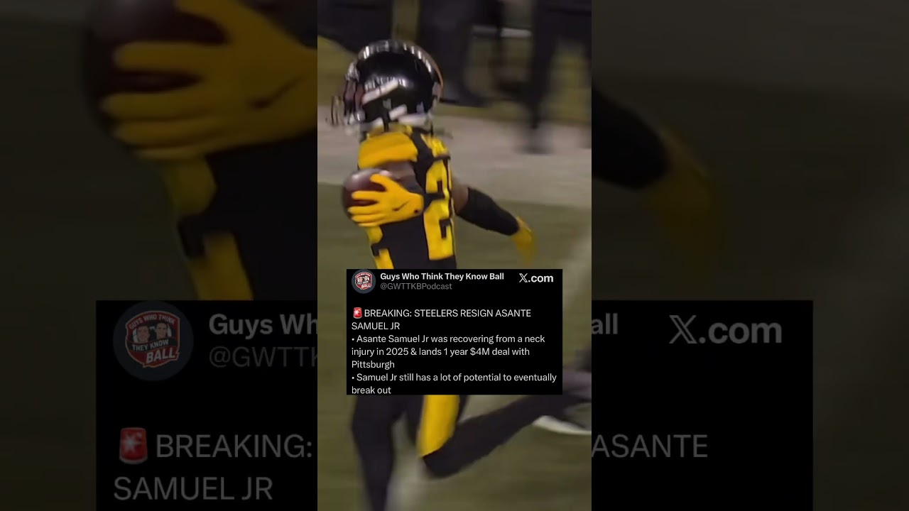 🚨STEELERS RESIGN ASANTE SAMUEL JR #steelers #pittsburghsteelers #pittsburgh #nfl #freeagency