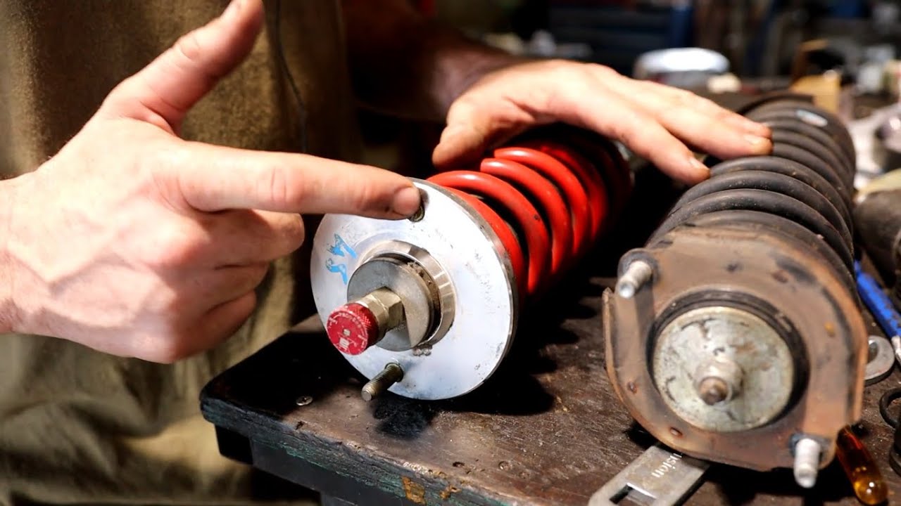 We installed Nissan coilovers into Nicks Starlet (cheap)