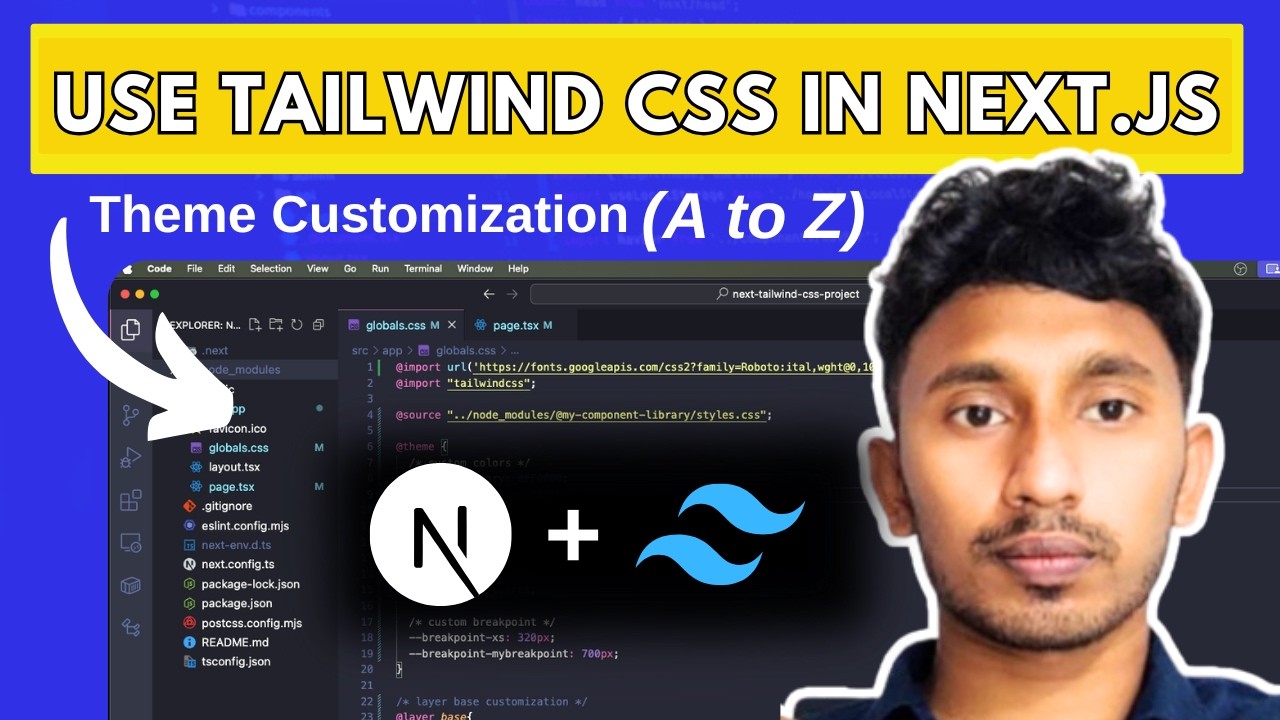 How to use Tailwind css v4.0 in Next.js | Theme Customization A to Z
