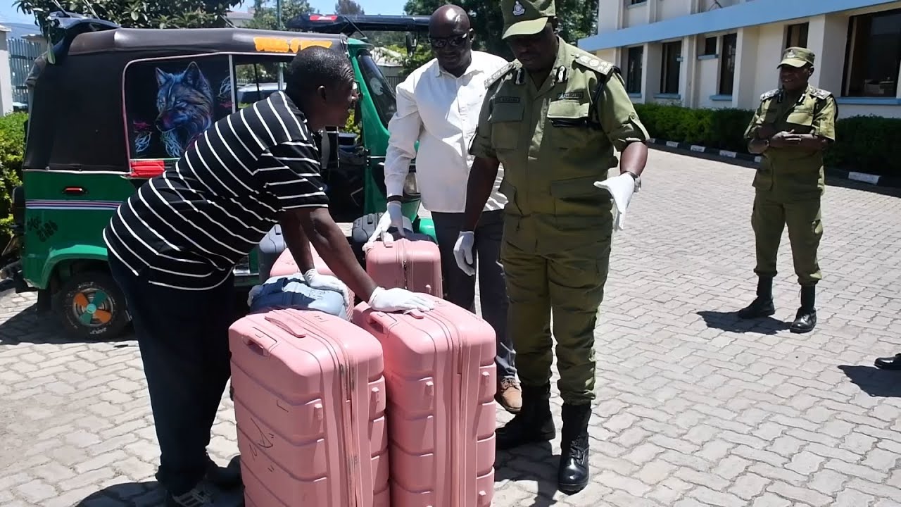 WANACHUO WANNE WASHIKILIWA KWA TUHUMA ZA KUSAFIRISHA BANGI KWENYE MABEGI KWA MABASI YA MBEYA - DAR