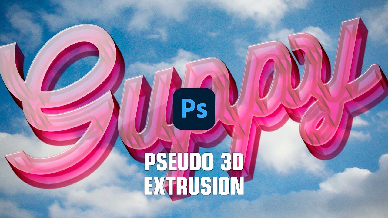 Text Effects of Pseudo 3D Extrusion in Photoshop 2023