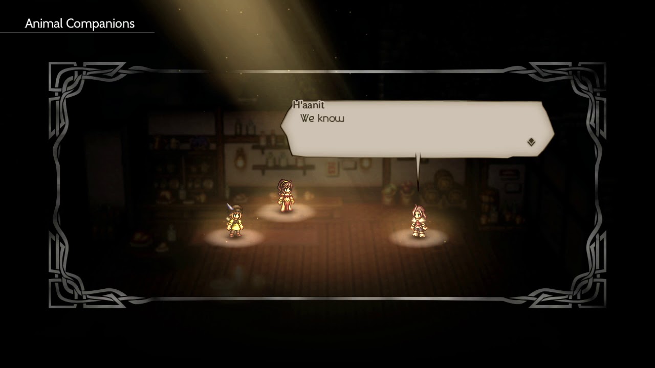 octopath traveler travel banter animal companions