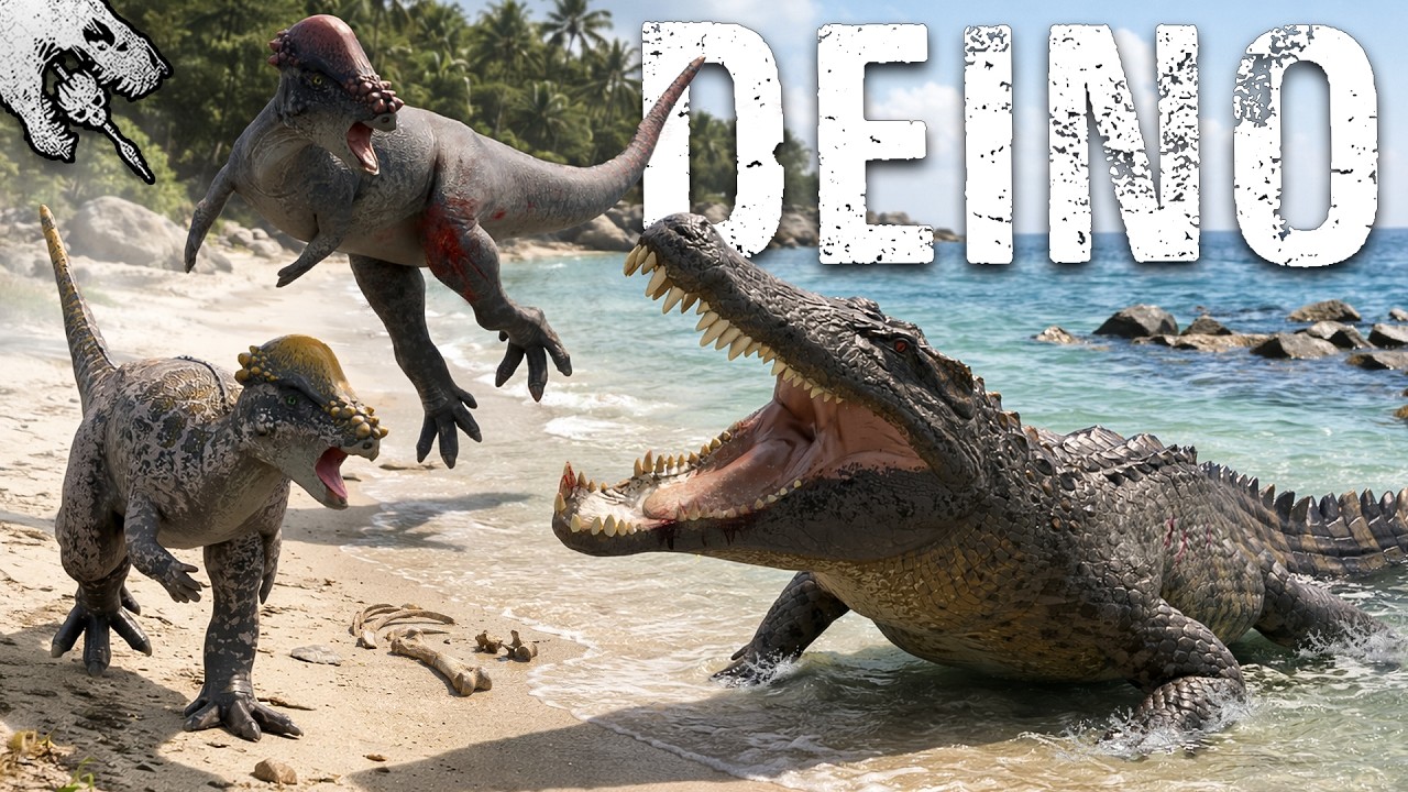 T&Ouml;DLICHER ENGPASS am Westrail-Strand ☠️🩸 &Uuml;berleben als DEINOSUCHUS 🐊 - The Isle