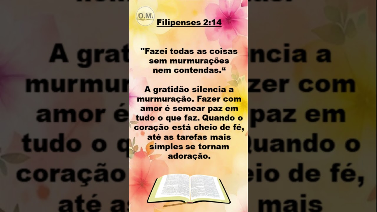 Filipenses 2:14 #shorts #versiculob&iacute;blico #versiculododia #reflex&atilde;ob&iacute;blica  #frasemotivacao #motivar