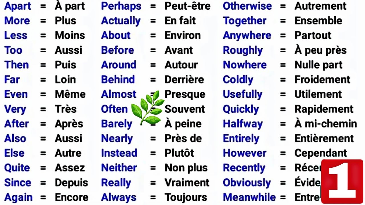 les 100 adverbes les plus utilisés en anglais avec des exemples | partie 1| most used adverbs 🌿