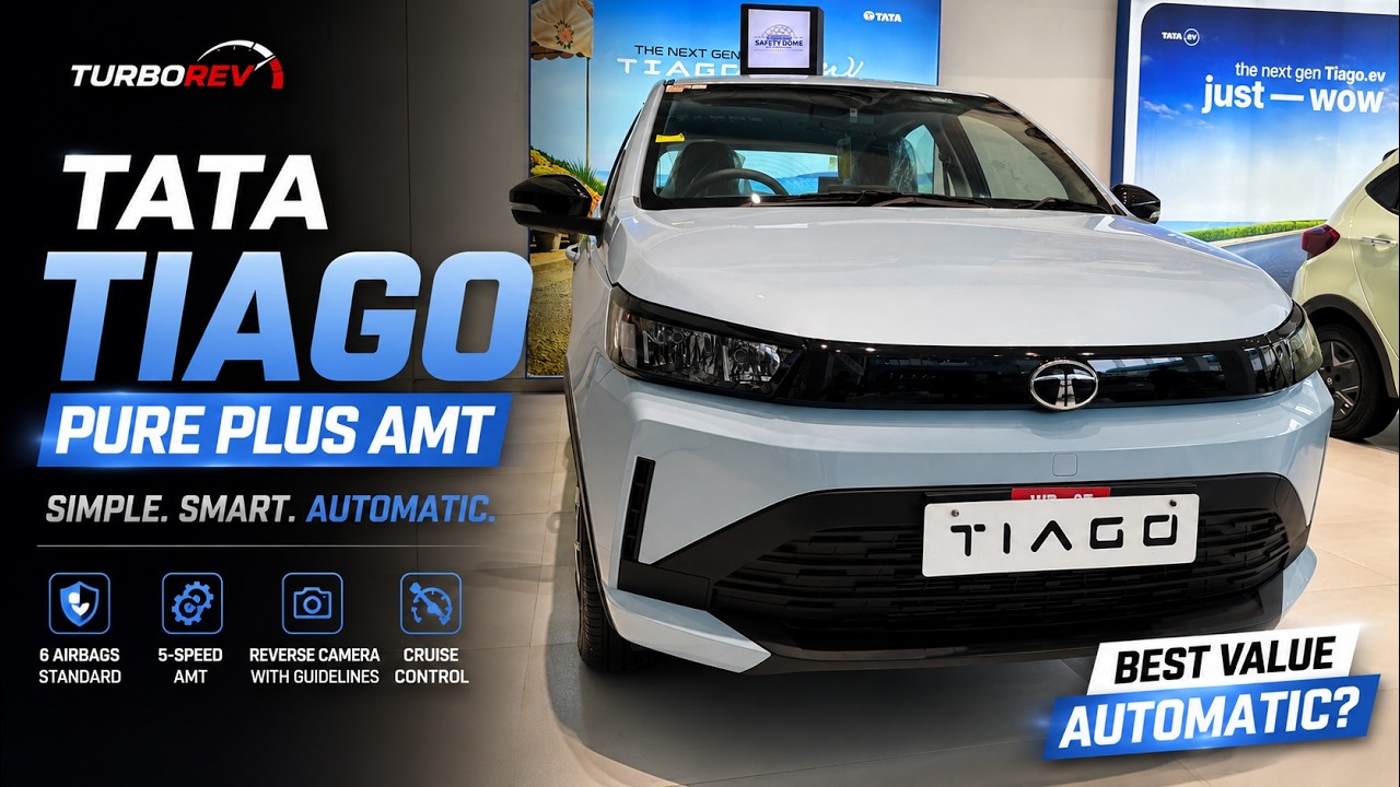 Tata Tiago Pure Plus AMT 2026 🔥 Лучший бюджетный хэтчбек с АКПП? | Цена, оснащение и интерьер