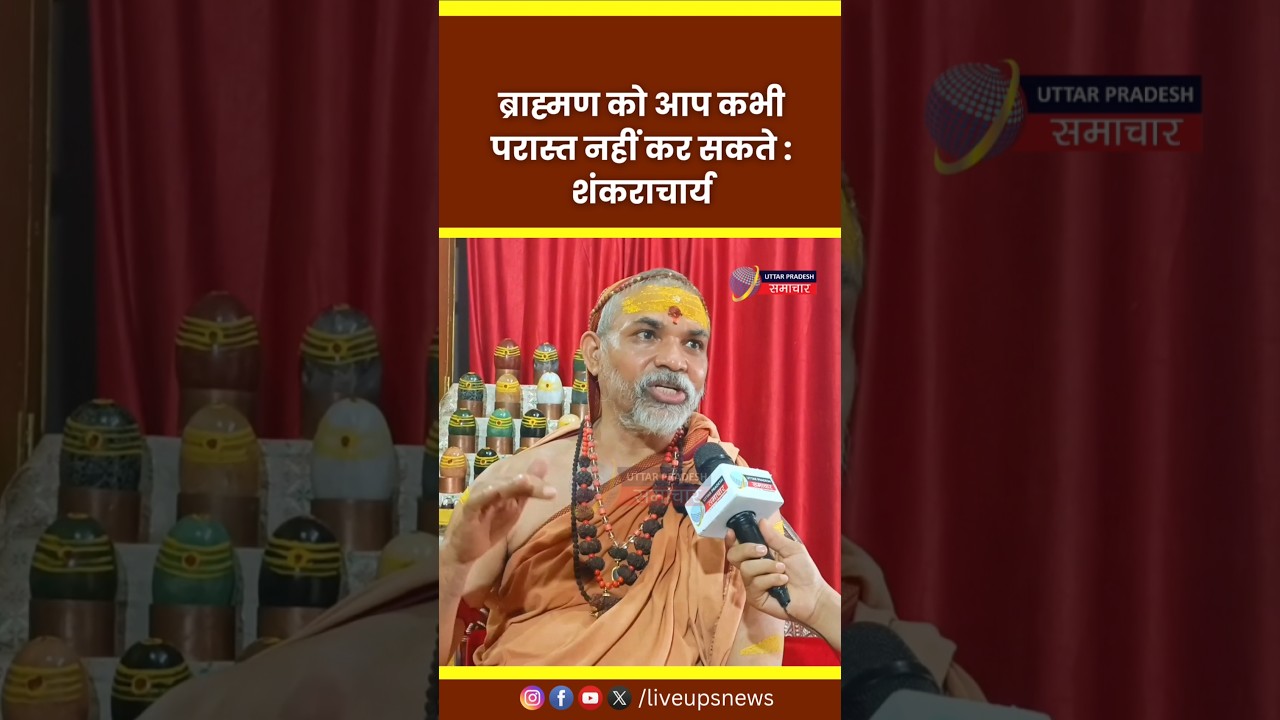 You can never defeat a Brahmin: Shankaracharya Swami Avimukteshwaranand #brahman #shorts