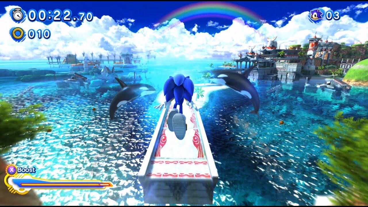 Sonic Generations: Seaside Hill Modern - S rank speedrun (1:32)