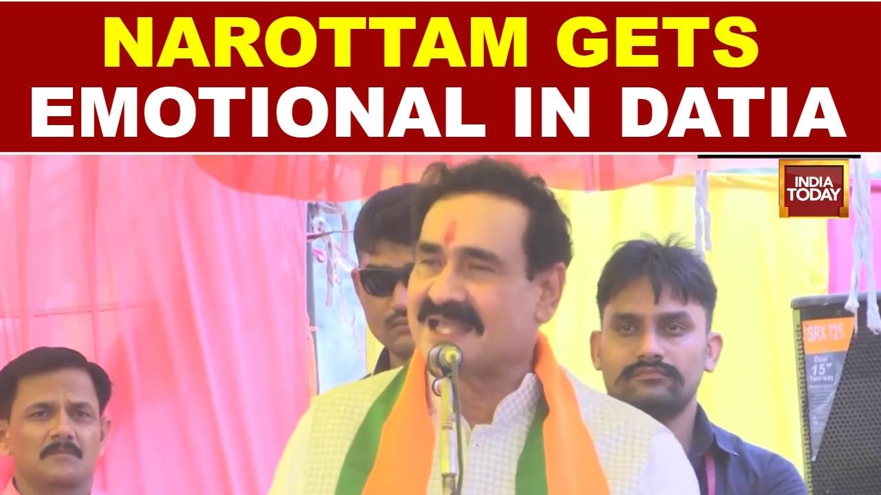 Emotional Narottam Mishra Vows To Camp In Datia Till BJP Wins Bypoll-- 'I'll Visit Every Village'