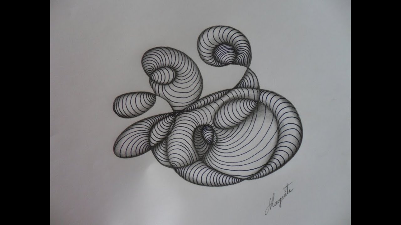 Magnífico Ejercicio antiestrés. Creatividad, Trazo y Volumen. Soltura. Anti-stress exercise.