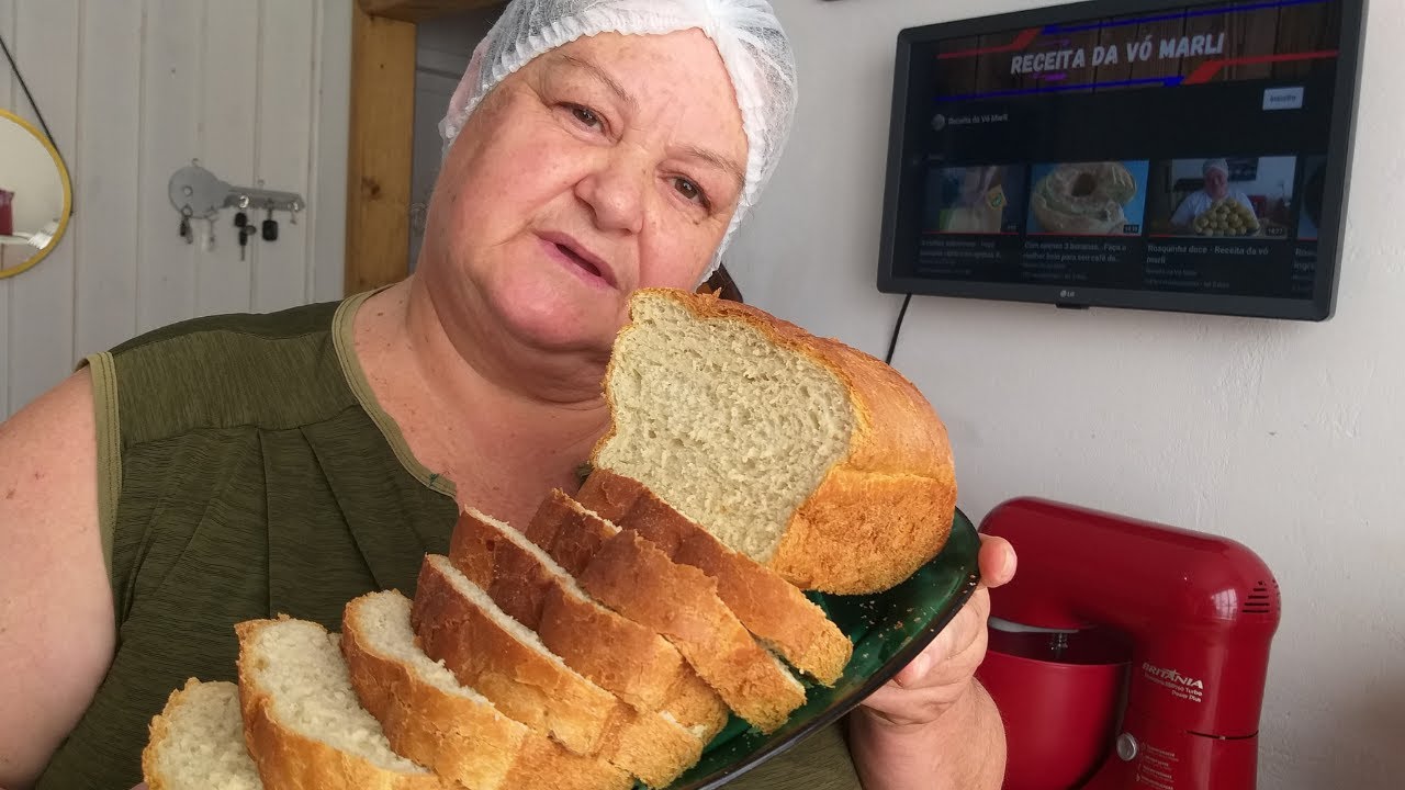 Pão de trigo escaldado - Receita da vó marli...
