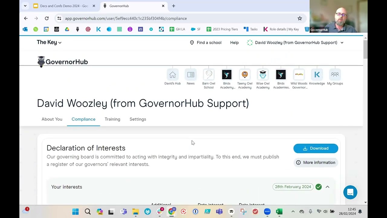 GovernorHub User training - How to manage your declaration of interests and confirmations